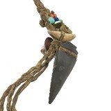 Pueblo Warrior Arrowhead and Turquoise Fetish Necklace - 2 of 3