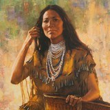 Isdzan Apache Woman by Howard Terpning - 3 of 4