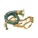 German Hunting Horn with Leather Wrapping - 1 of 2