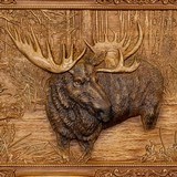 Carved Moose Plaque - 2 of 5