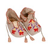Santee Sioux Quilled Moccasins - 1 of 4