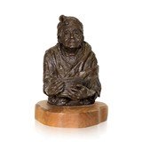 Navjao Lady with Basket Bronze by Merle Fisk Olson - 1 of 6