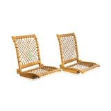 Pair W.S. Tubbs Canoe Chairs - 1 of 6