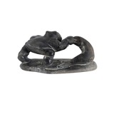 Inuit Soapstone Carving of Eskimo and Fish - 2 of 4