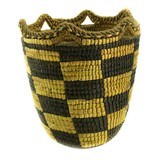 Klickitat Basket with Checkerboard Design - 1 of 2