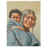 Native Woman with Baby by Elizabeth Lochrie - 1 of 4