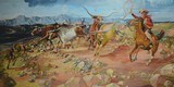 Western Roundup Scene by James F. Lorigan 7' x 16' - 1 of 2