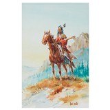 Crow Indian Rider with Rifle by Hank Lawshe - 1 of 5