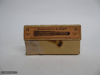 .30-40-220 U.S. Army Point Smokeless Empty Box