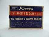 Peter’s High Velocity 375 Holland & Holland Magnum Empty Box - 1 of 4