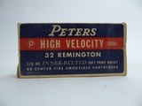 Peter’s High Velocity 32 Remington Inner Belted Empty Box - 1 of 4