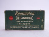 Remington Kleanbore 308 Winchester Hi-Speed 110 Grain Empty Box - 1 of 4