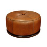 Rancher's Collection Leather Ottoman - 1 of 1