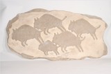 Running Buffalo Hand Cast Paper Wall Art by West Design - 1 of 2