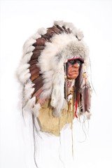 Native American Headdress on Cast Face - 3 of 5