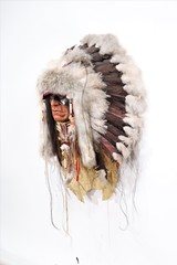 Native American Headdress on Cast Face - 2 of 5