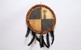 Rawhide Shield with Painted Yellow Hand - 2 of 4