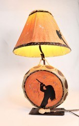 Painted Drum Lamp by Taos Drums