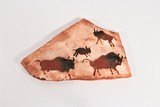 Running Buffalo Pictograph on Stone - 1 of 4