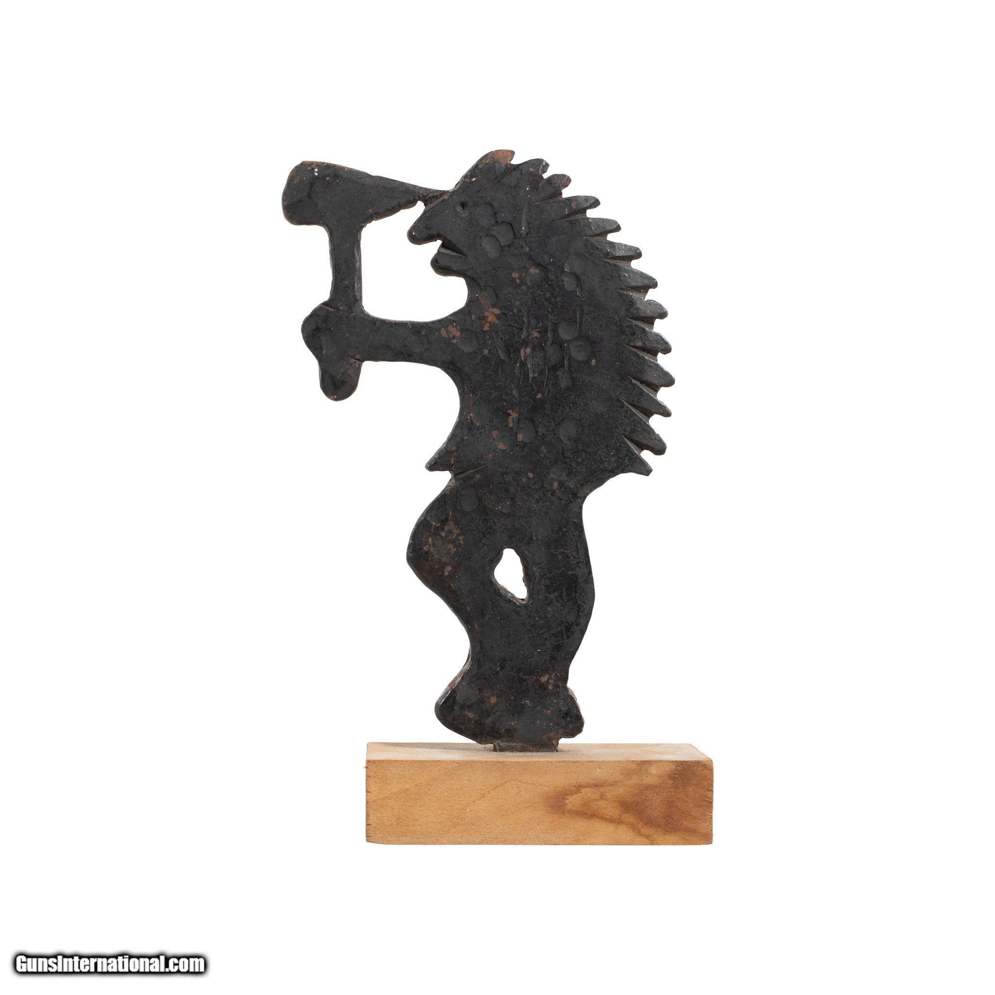 Cast Iron Native American Shooting Target