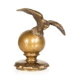 Brass Eagle on Globe Hood Ornament - 1 of 5