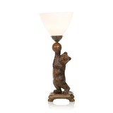 Black Forest Carved Circus Bear Table Lamp - 1 of 5