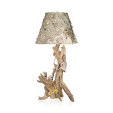 Raccoon Carved Driftwood Table Lamp - 1 of 5