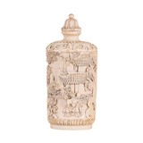 Large Carved Ivory Snuff Jar - 1 of 6
