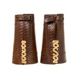 Western Leather Cowboy Cuffs - 3 of 4