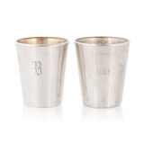 Two Sterling Cased Glass Shot Glasses - 1 of 5