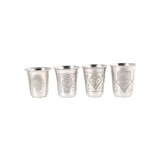Set of 4 Sterling Shot Glasses - 2 of 8