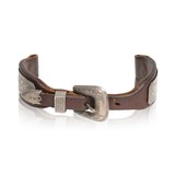 Sterling and Leather Watchband - 1 of 5