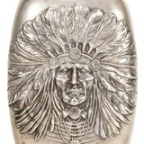 Sterling Silver Indian Head Flask - 3 of 4