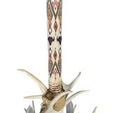 Pair of Antler Chandeliers with Horsehair Hitching - 2 of 5