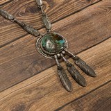 Turquoise and Sterling Necklace - 5 of 6
