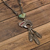 Turquoise and Sterling Necklace - 5 of 6