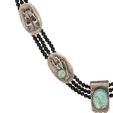 Turquoise and Onyx Chief Necklace - 3 of 6