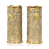 Set of Two Trench Art Vases - 1 of 4