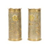 Set of Two Trench Art Vases - 2 of 4