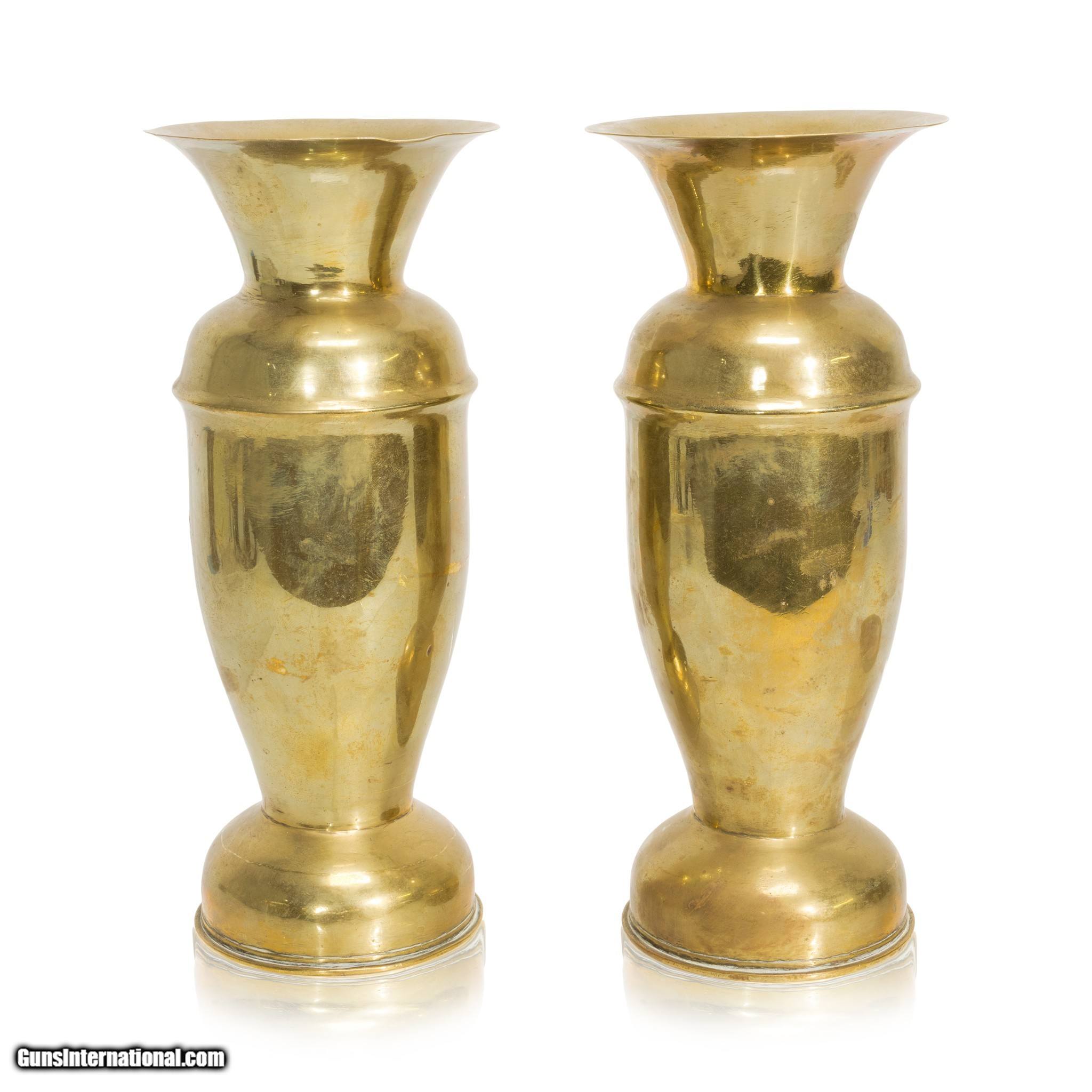 Pair Of Trench Art Vases For Sale