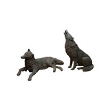 Wolf Pair Bronzes by Paul Carrico