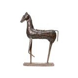Folk Art Horse and Longhorn Sculptures - 2 of 3