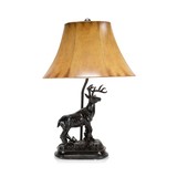 Stag Lamp with Original Shade - 1 of 5