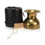 Spittoon and Leather Carrier - 1 of 11