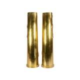 Pair Tall Trench Art Vases - 2 of 4