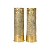Matched Pair Trench Art Vases - 2 of 3