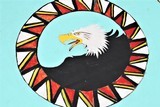 Native American Drum with Eagle - 2 of 5