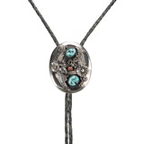 Navajo Coral and Turquoise Bolo - 1 of 5