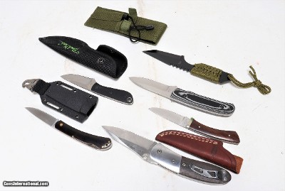Six Contemporary Folding and Fixed Blade Knives