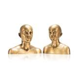 Two Documented Anthropometric Analogous Brass Mannequin Heads - 1 of 14
